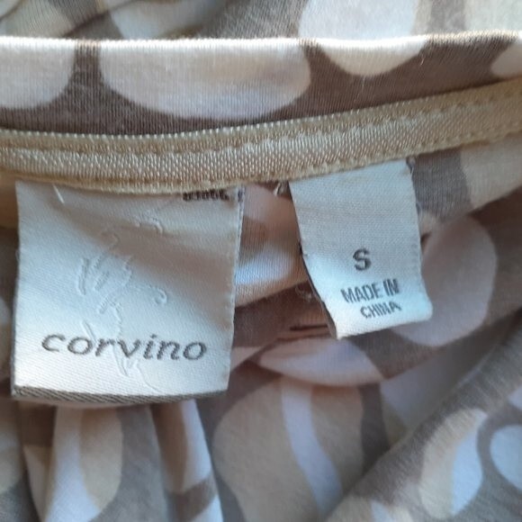 Corvino Neutral Prints Women's Long Sleeved Top Small - Picture 8 of 9